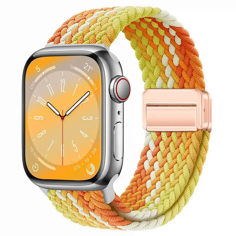 Metal Magnetic Buckle Nylon Braided Stretch Strap - SJB-DIAMOND ELITES