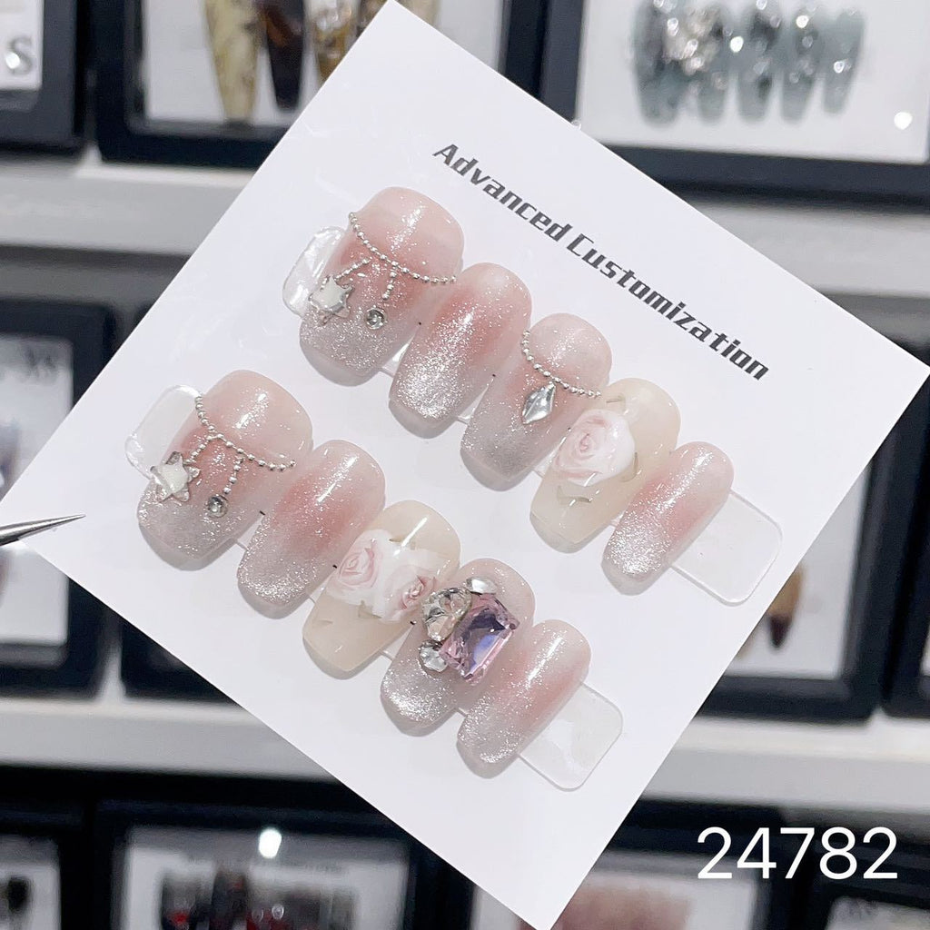 0967- Handmade press on nails fake nails removable
