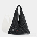 Washed denim hobo bag, underarm shoulder bag, large capacity tote shoulder bag, handbag versatile - SJB-DIAMOND ELITES