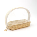 Travel makeup bag,Makeup bag organizers,Makeup bags small, woven cosmetics storage bag, portable waterproof cosmetic bag, small straw travel storage bag - SJB-DIAMOND ELITES