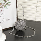 Rhinestone Dinner Bag, Mini heart purse, Small and Exquisite Shiny Dress Bag, Ball Bag, Prom Bag, Party Purse, Prom Bags Clutch, Wedding Purse Evening Purse - SJB-DIAMOND ELITES