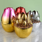24 Pieces Stainless Steel Knife Fork And Spoon Western Dinner Set Ornaments Pi-Mart