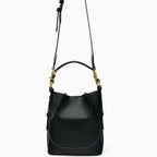 Elegant Bundle Closure Portable Hobo Bag - Stylish Crossbody Broadband Drawstring Bucket Bag