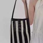 Stylish Beach Bag Women's Summer Bucket Bag – Perfect Woven Tote for Vacation, Shoulder & Commuter Use