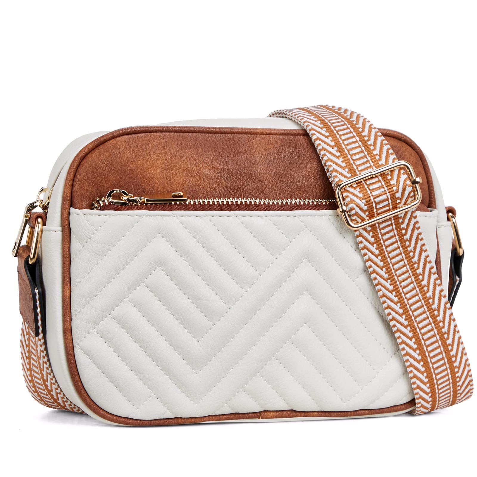 Vintage popular embroidered grid small women crossbody bag,Small Crossbody Purse for Women Triple Zip, - SJB-DIAMOND ELITES