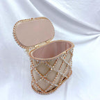 MAC022 Stylish Pearl Diagonal Span Basket Bag Mariam's Collection