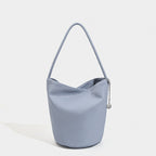 Retro soft leather bucket bag, women's shoulder underarm bag, commuter tote bag - SJB-DIAMOND ELITES