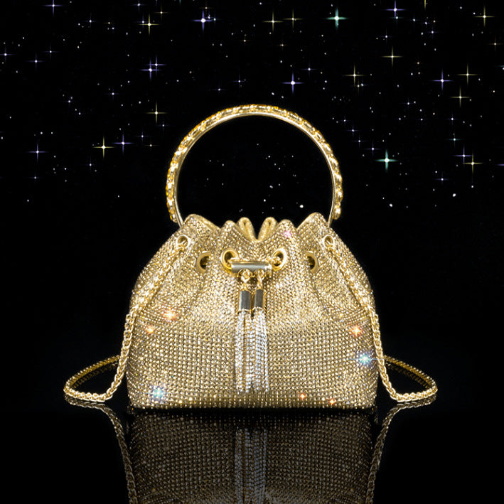 Chic Design Mini Bucket Bag diamond Sling Purse - SJB-DIAMOND ELITES