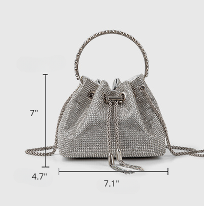 Chic Design Mini Bucket Bag diamond Sling Purse - SJB-DIAMOND ELITES