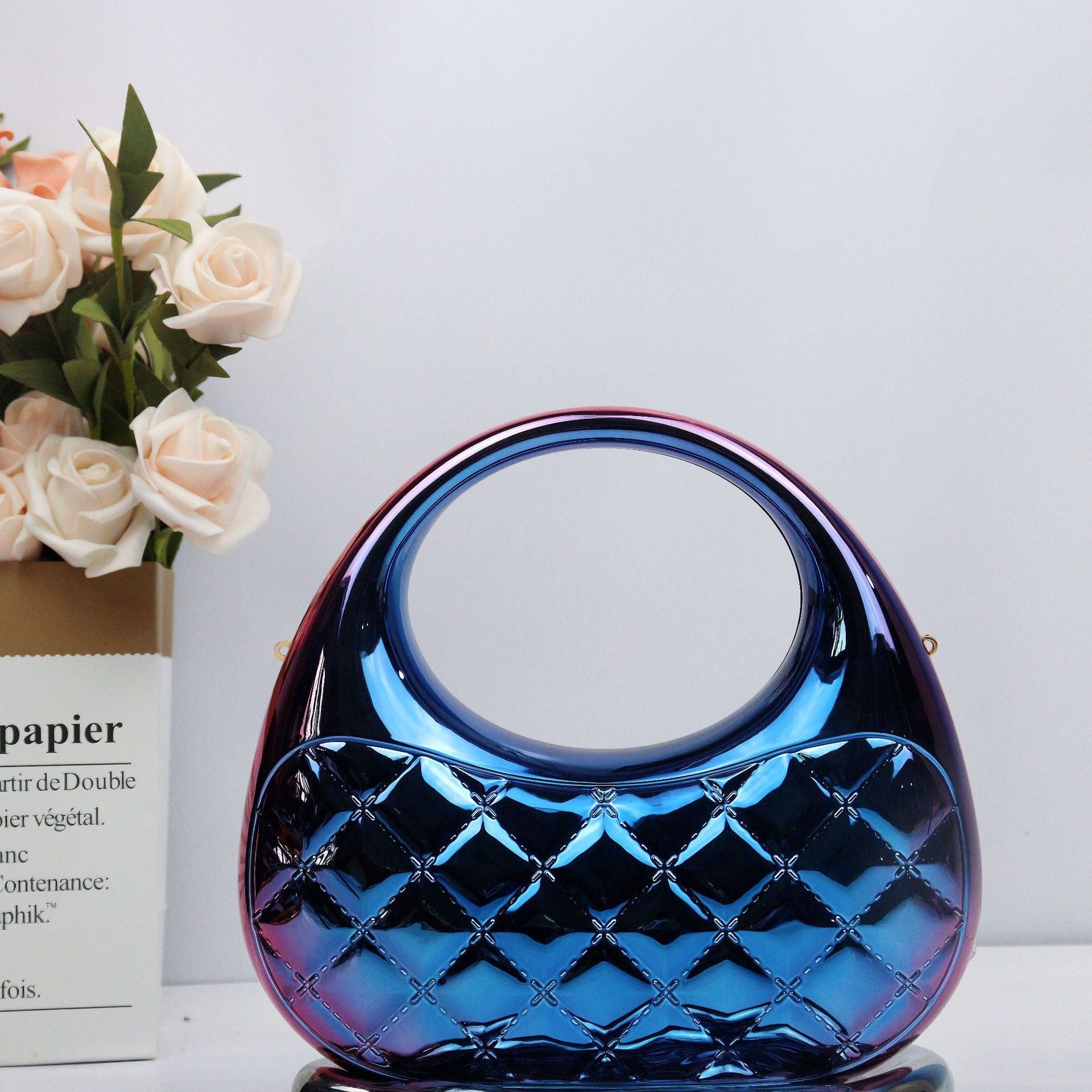 Shell Glossy Acrylic Bag, Shinny Dinner Colorful Bag Evening Clutch Purse Casual, Clutch Purse Party, Prom Bag, Party Purse, Prom Bags Clutch, - SJB-DIAMOND ELITES