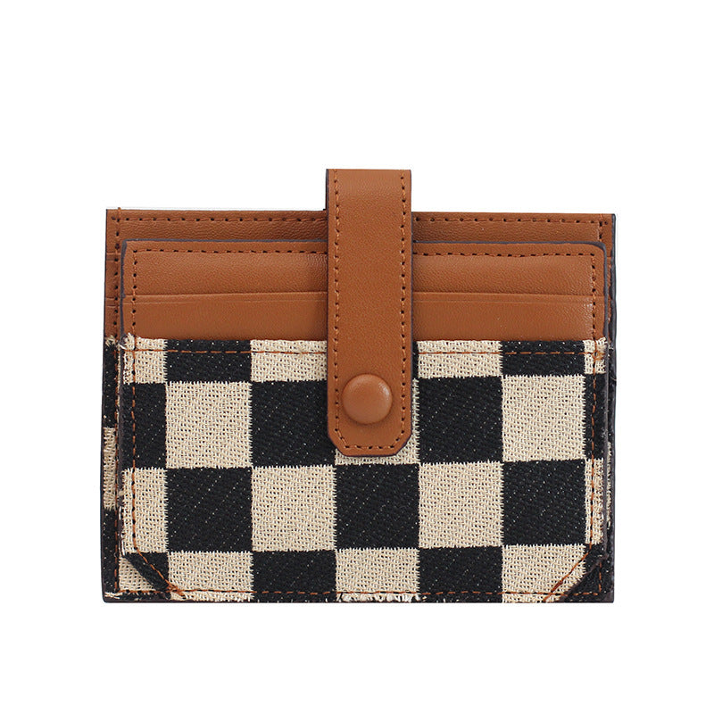 Small card bag female, exquisite high-end compact driver's license card holder, multi-functional canvas ultra-thin card holder - SJB-DIAMOND ELITES