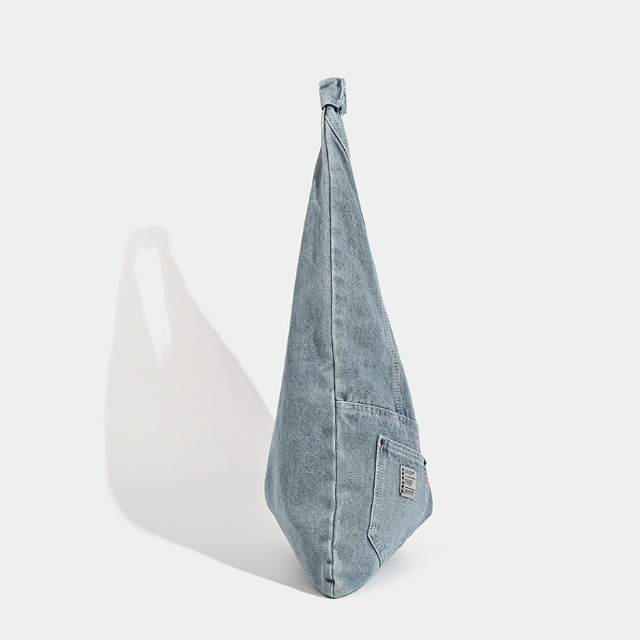 Washed denim hobo bag, underarm shoulder bag, large capacity tote shoulder bag, handbag versatile - SJB-DIAMOND ELITES