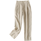 Women's Casual Loose Baggy Linen Straight  Summer Thin Harem Pants - SJB-DIAMOND ELITES