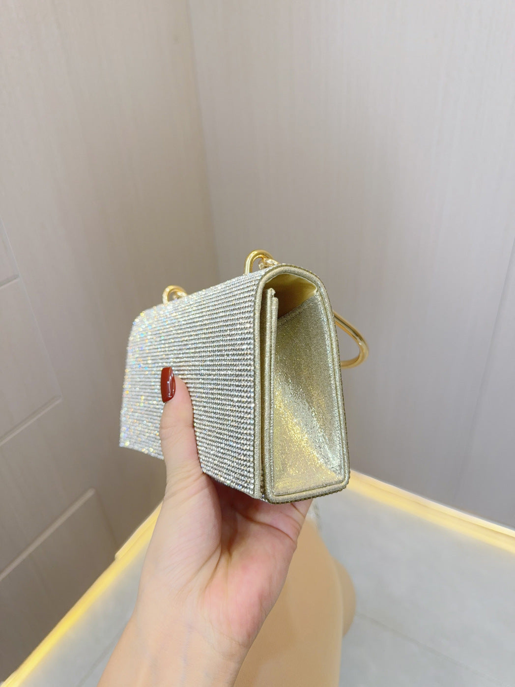 Rhinestone Evening Bag Wedding Birthday Banquet Party Purse Silver Shiny Banquet Clutch Bag Party Prom - SJB-DIAMOND ELITES