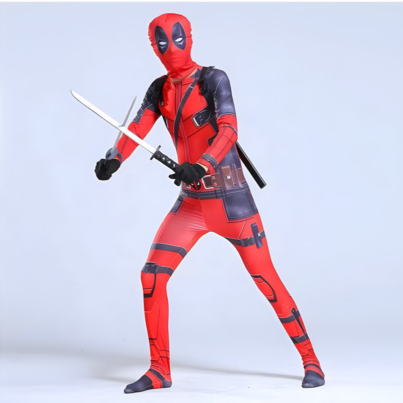 Deadpool tights kids costumes cosplay halloween Deadpool dance clothes anime costumes men - SJB-DIAMOND ELITES