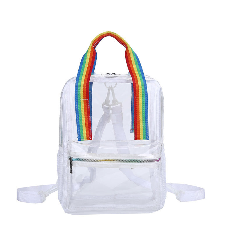 Waterproof PVC Backpack Purse with Clear Design, Durable and Stylish, Perfect for Travel, School, and Everyday Use School Bag Summer Waterproof PVC Beach Bag - SJB-DIAMOND ELITES