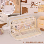 Simple Pencil Case Large Capacity – Dirt-Resistant Transparent Stationery Box for Primary School Students, Ideal Pencil Case