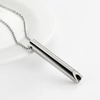Breathing Necklace Adjustable Breathing Relieve Pressure Ornament Stainless Steel Decompression Jewelry Pi-Mart