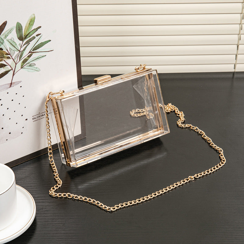 Acrylic Women's Bags, Small Square Bags, Transparent Box Bags, Dinner Bags. Evening Purse, Evening Bags for Women Formal, Clutch Purse, Dinner Purse, Clutch Purse Casual, - SJB-DIAMOND ELITES