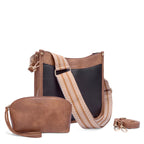 Fashion crossbody shoulder bag, versatile women's crossbody bag with two shoulder straps, small women crossbody bag, Small Crossbody Purse for Women Triple Zip, - SJB-DIAMOND ELITES