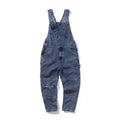Fashion Men's Straight Cargo Suspender Jumpsuit