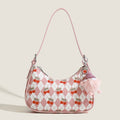 Small versatile underarm bag, cute cherry pattern shoulder bag, top handle bag, crescent bag  hobo - SJB-DIAMOND ELITES
