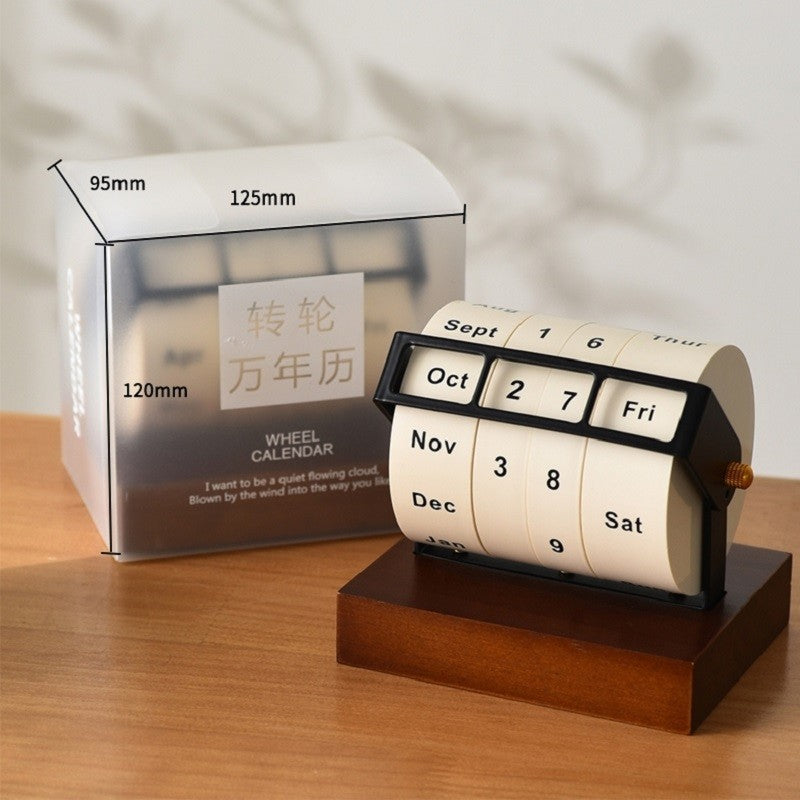 Wheel Calendar Large Rotating Desktop Decoration Pi-Mart