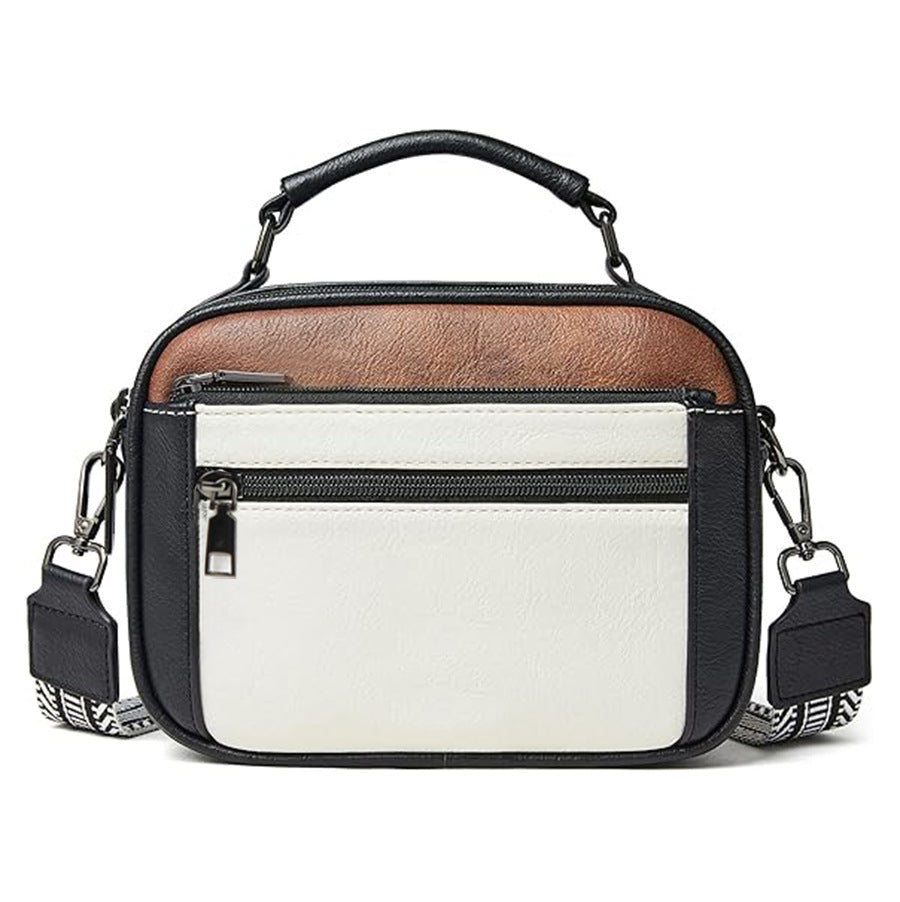 Chessboard double zipper small crossbody bag,Tote small crossbodyPU square bag, Small Crossbody Purse for Women Triple Zip, - SJB-DIAMOND ELITES