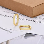 European And American Entry Lux U-shaped Earrings Female Simple Solid Lootquake LLC