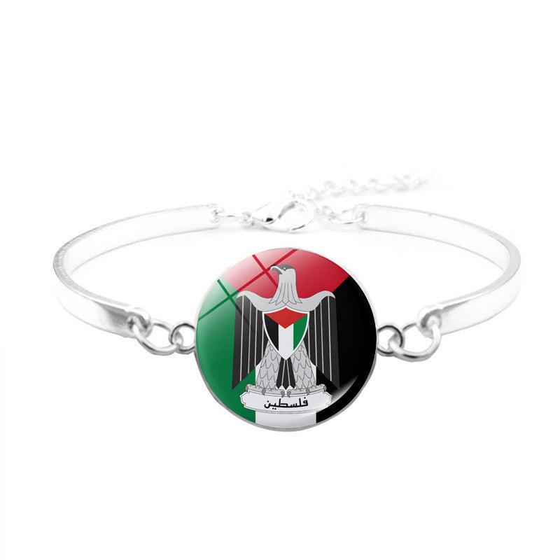 Free Palestine Bracelet | Palestinian Flag Keffiyeh Bracelet (MAC081) - SJB-DIAMOND ELITES