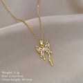 Titanium Steel Butterfly Drop Pendant Necklace Personality