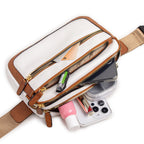 Multifunctional Fashion Fanny Pack – Adjustable Shoulder Strap Travel Breast Bag in Vegan Leather, Ideal Chest Purse for Holiday Sports and Running, Stylish Crossbody Waist Bag for Women - SJB-DIAMOND ELITES