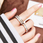 Small Square Diamond Full Diamond Starry Ring Pi-Mart