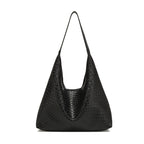 Soft leather woven hobo bag for women, tote bag for women, casual large capacity handheld shoulder bag, shoulder hobo purse - SJB-DIAMOND ELITES