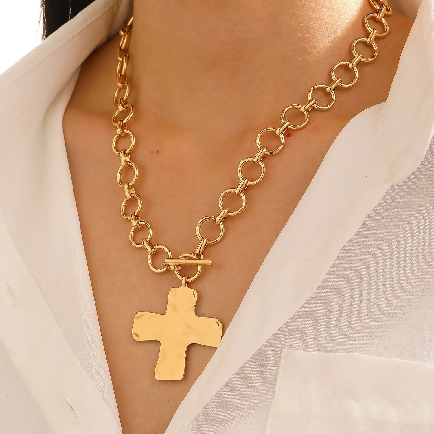 European And American Cross Alloy Pendant Necklace Lootquake LLC