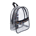 PVC transparent waterproof backpack, smiley face beauty printing student backpack, book storage shoulder travel bag - SJB-DIAMOND ELITES