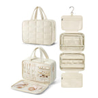 Travel toilet bag, with jewelry storage bag, hanging toilet bag, fluffy cosmetic bag, storage bag travel bag, makeup bag with compartments, - SJB-DIAMOND ELITES