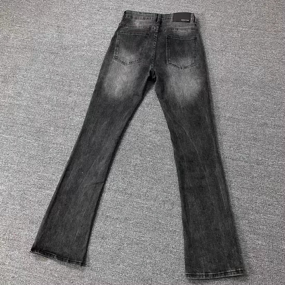 Two-color Bronzing Brush Wax Wash Distressed Micro-elastic Horn Jeans For Men Lootquake LLC