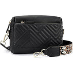 Quilted embroidered grid color matching small women crossbody bag, simple small square bag, shoulder messenger bag - SJB-DIAMOND ELITES