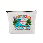 Linen printed cosmetic bag, cosmetic lipstick storage bag, small simple zipper evening clutch bag, - SJB-DIAMOND ELITES