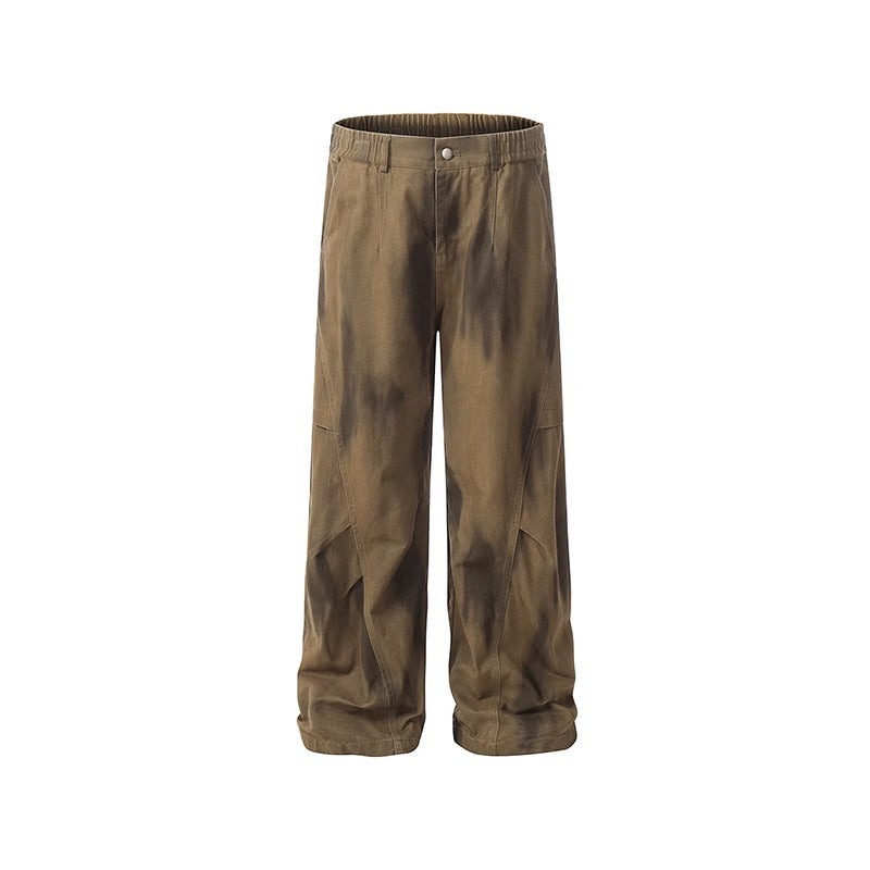 Loose Street Pleated Dirty Dyed Cargo Jeans Lootquake LLC