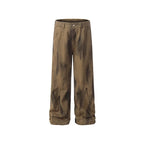 Loose Street Pleated Dirty Dyed Cargo Jeans Lootquake LLC