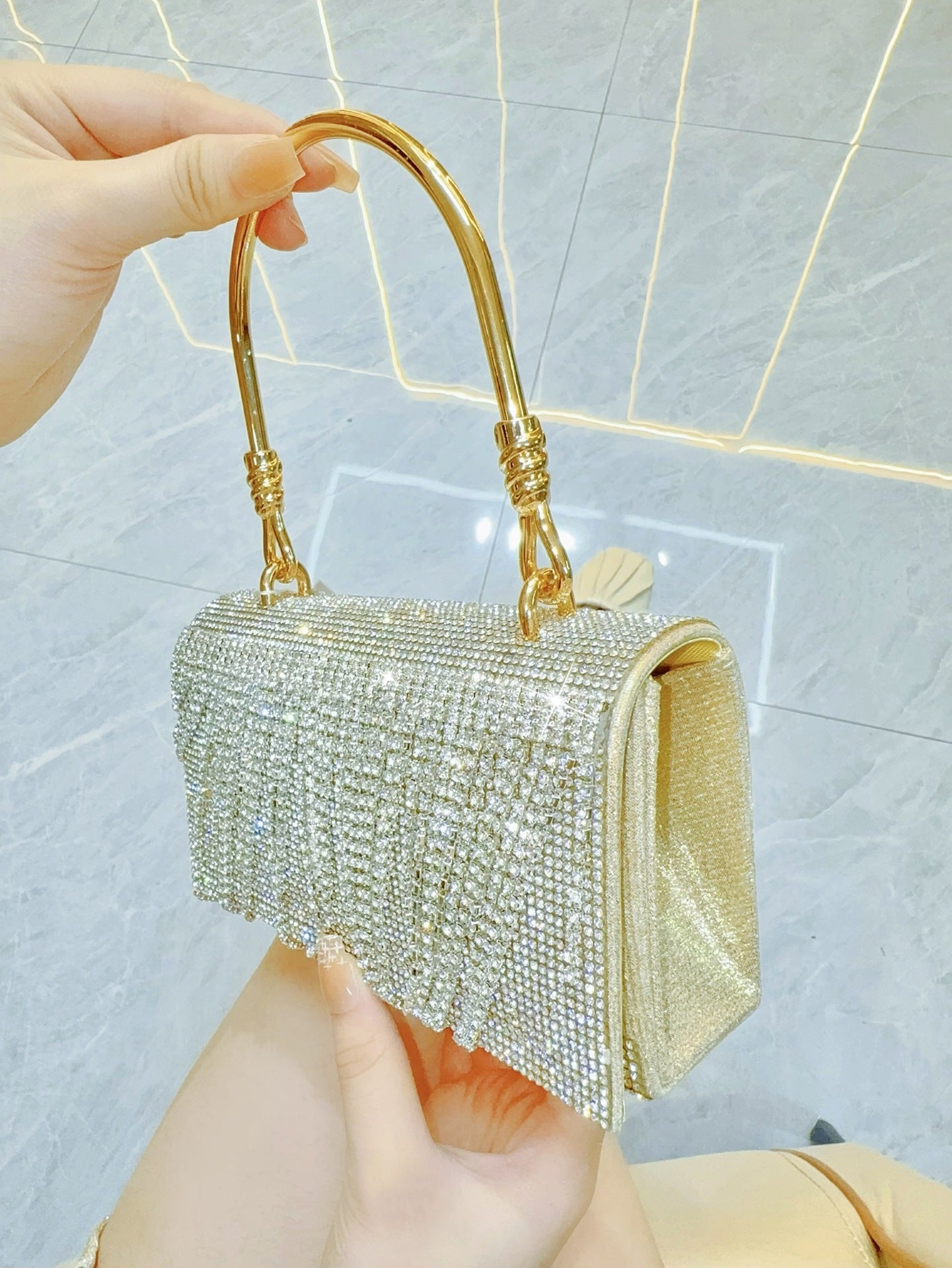Bling Diamonds Rhinestone Tote Women Bags Purse Prom Evening Cltuch Crossbody Lady Handbags - SJB-DIAMOND ELITES