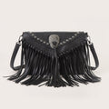 stylish envelope bag, skull fringed bag, women's rivet shoulder crossbody bag - SJB-DIAMOND ELITES