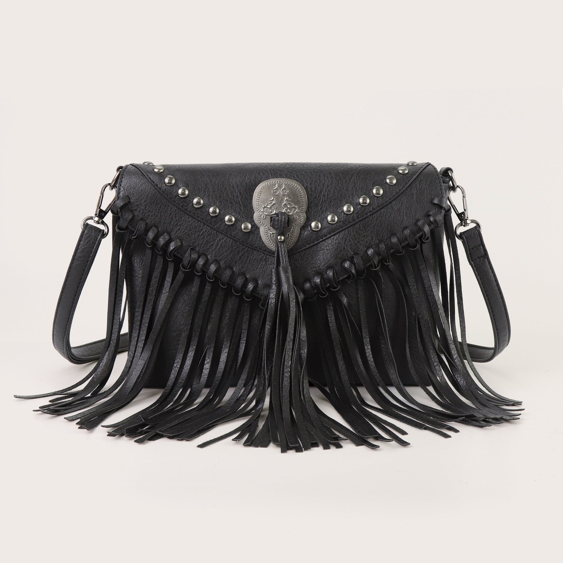 stylish envelope bag, skull fringed bag, women's rivet shoulder crossbody bag - SJB-DIAMOND ELITES