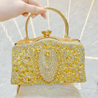Nightout bag with diamond inlaid carrying bag, ladies banquet single shoulder crossbody carrying bag - SJB-DIAMOND ELITES