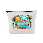 Linen printed cosmetic bag, cosmetic lipstick storage bag, small simple zipper evening clutch bag, - SJB-DIAMOND ELITES