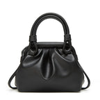 Top handle small purse, small tote purse with crossbody strap, Versatile pleated stylish underarm bag