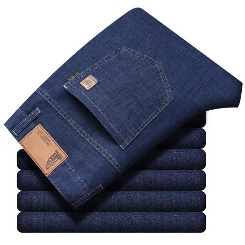 Summer Ultra-thin Tencel Men's Loose Straight Light Blue Thin And Comfortable Jeans Lootquake LLC