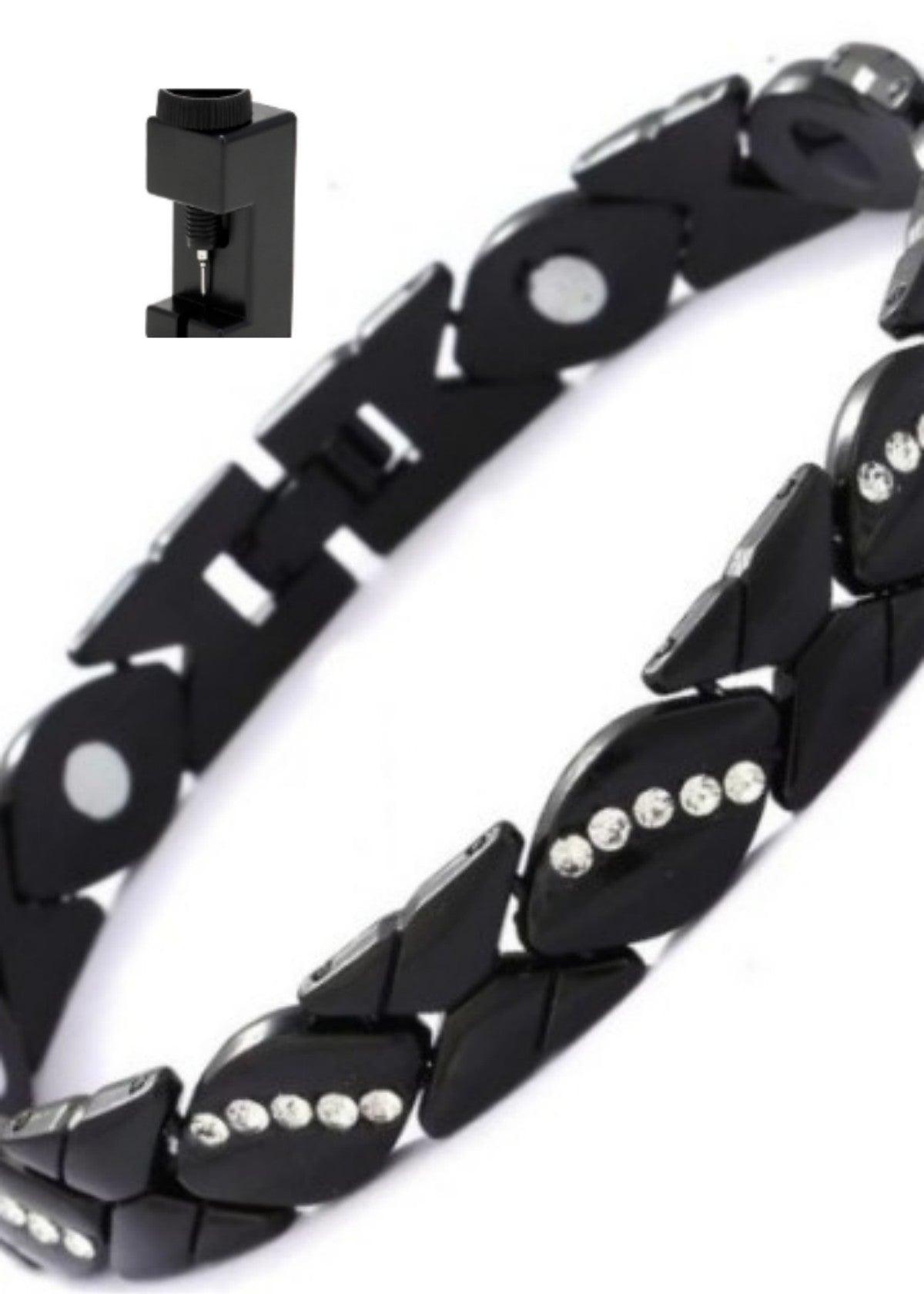 MAC083 Leaf Brushed Creative Magnet Bracelet - SJB-DIAMOND ELITES
